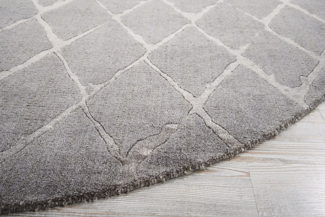 Nourison twilight nourison twi15 grey Grey Living Room Wool Rug.