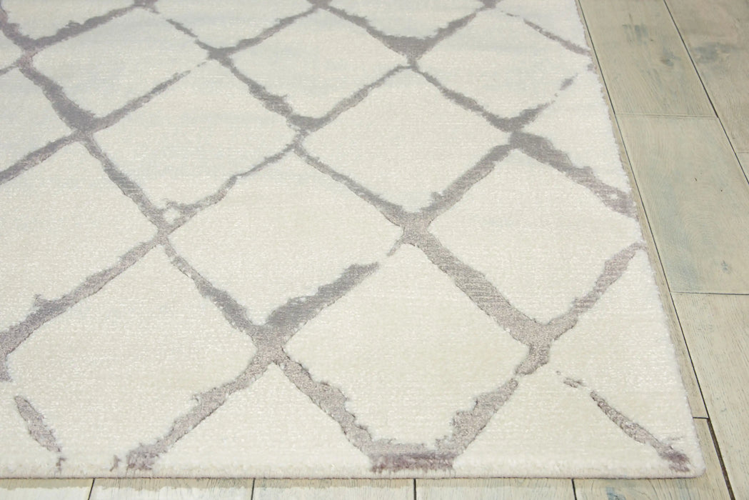 Nourison twilight nourison twi15 ivory grey Beige Living Room Wool Rug.