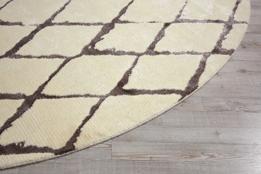 Nourison twilight nourison twi15 ivory grey Beige Living Room Wool Rug.