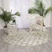 Nourison twilight nourison twi15 ivory grey Beige Living Room Wool Rug.