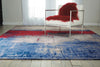 Nourison twilight nourison twi19 multi Blue, Multicoloured Living Room Wool Rug.
