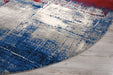Nourison twilight nourison twi19 multi Blue, Multicoloured Living Room Wool Rug.