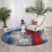 Nourison twilight nourison twi19 multi Blue, Multicoloured Living Room Wool Rug.