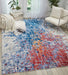 Nourison twilight nourison twi25 red blue Blue, Multicoloured, Red Living Room Wool Rug.