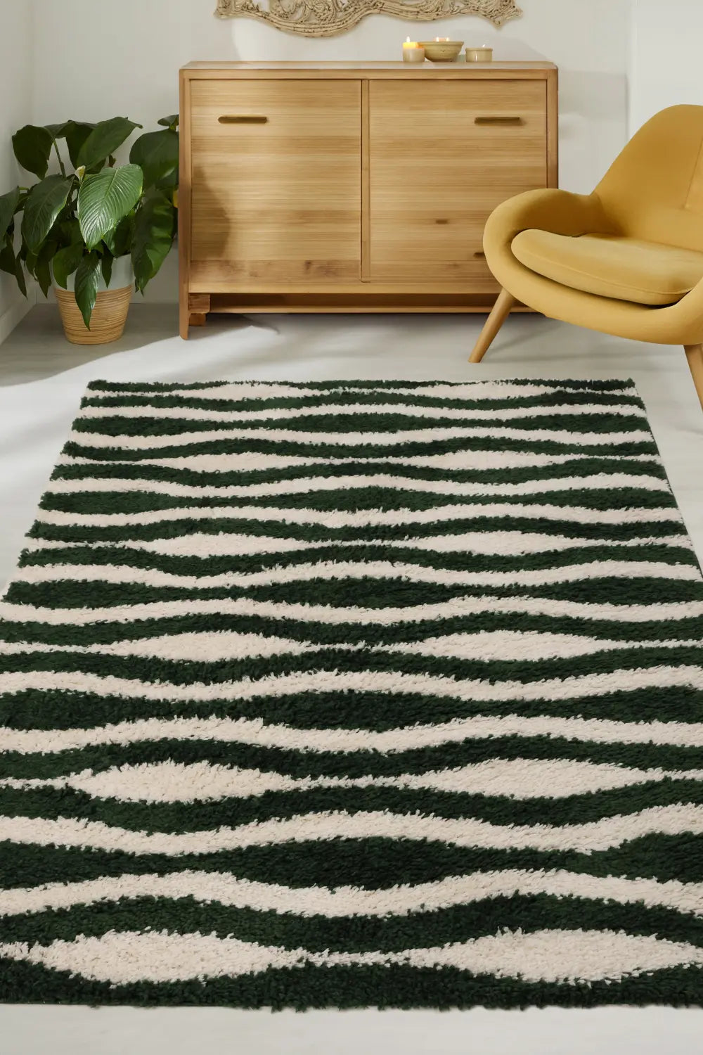 Twist Pulse Green Rug | Stain Resistant & Hard-wearing — RugsDirect Online