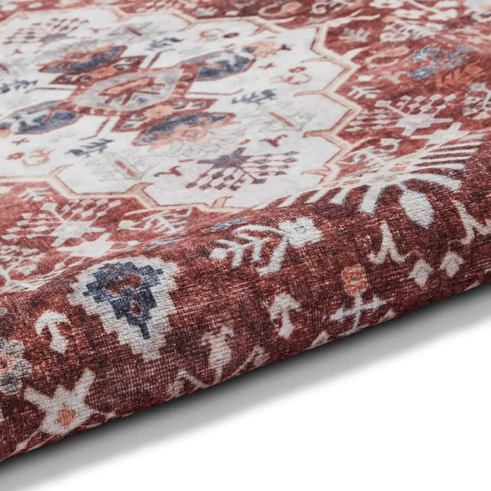 Think Rugs tabriz washable h1156 red Multicoloured, Red Living Room Washable Rug.