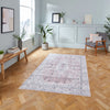 Think Rugs tabriz washable h1156 rose Pink Living Room Washable Rug.