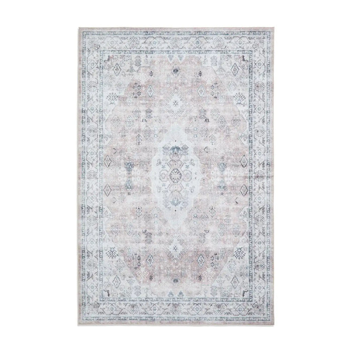 Think Rugs tabriz washable h1156 rose Pink Living Room Washable Rug.