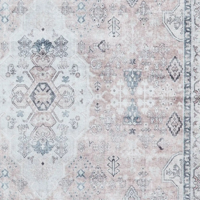 Think Rugs tabriz washable h1156 rose Pink Living Room Washable Rug.
