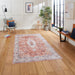 Think Rugs tabriz washable h1156 terra Orange Living Room Washable Rug.