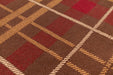 URCO tartan brown Brown, Red Living Room Geometric Rug.
