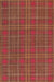 URCO tartan brown Brown, Red Living Room Geometric Rug.