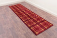 URCO tartan red Red Living Room Geometric Rug.