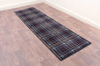 URCO tartan blue Blue Living Room Geometric Rug.