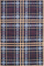 URCO tartan blue Blue Living Room Geometric Rug.