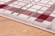 URCO tartan red cream Red, Cream Living Room Geometric Rug.
