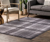 URCO tartan grey Grey Living Room Geometric Rug.