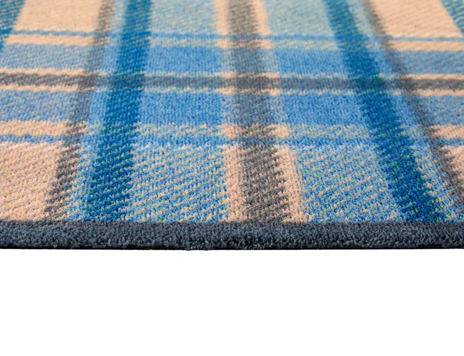 Hug Rug Washable Tartan Blue Multi