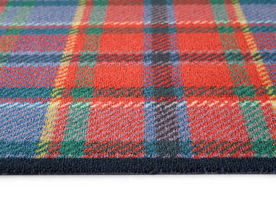 Patterned Hug Rug Tartan 1 Multicoloured Rug — RugsDirect Online