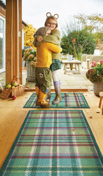 Hug Rug Washable Tartan Green Multi