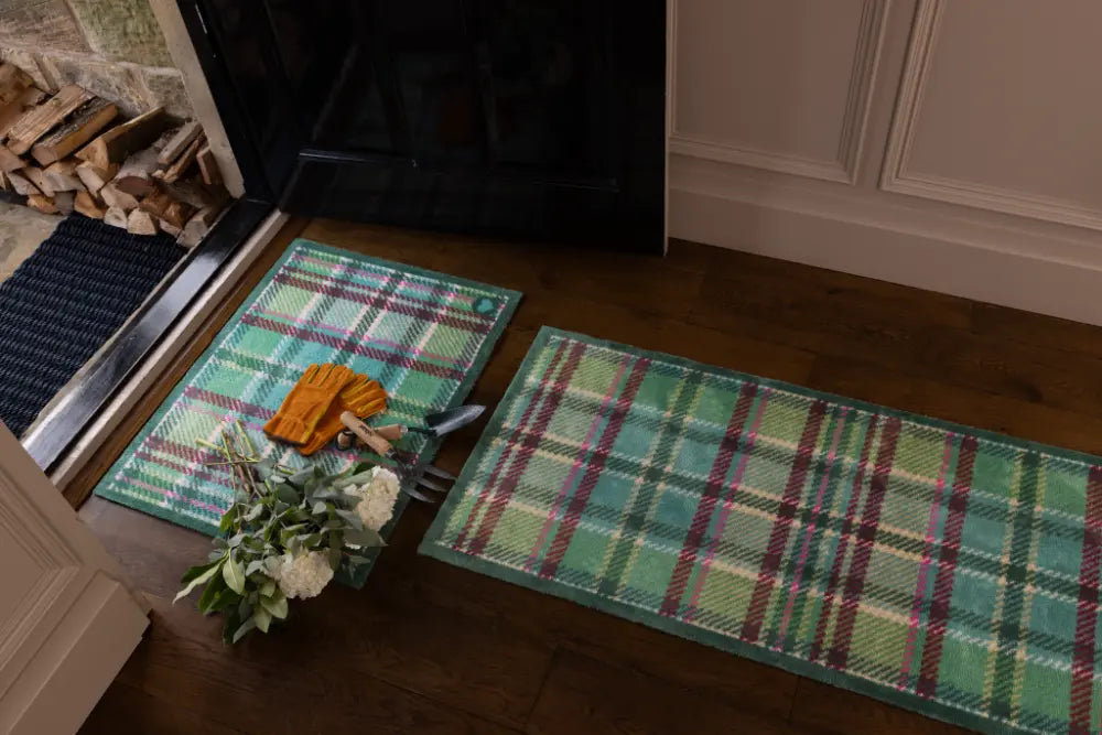 Hug Rug Washable Tartan Green Multi