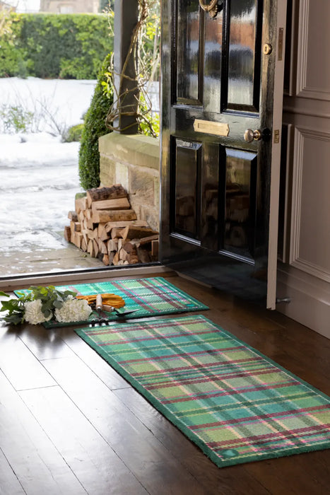 Hug Rug Washable Tartan Green Multi