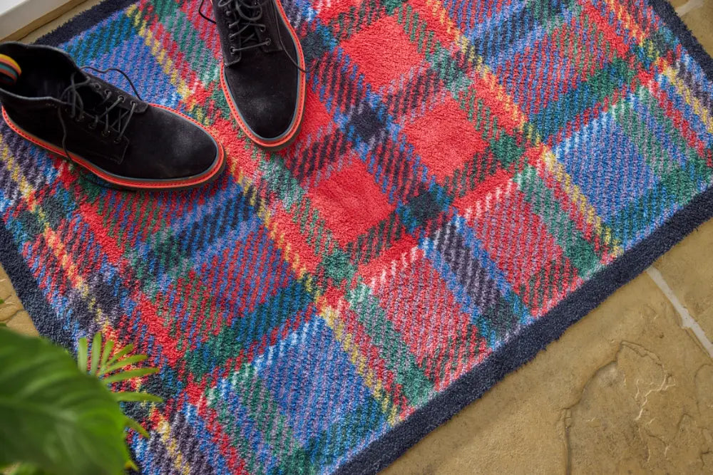 Hug Rug Washable Tartan Red Multi
