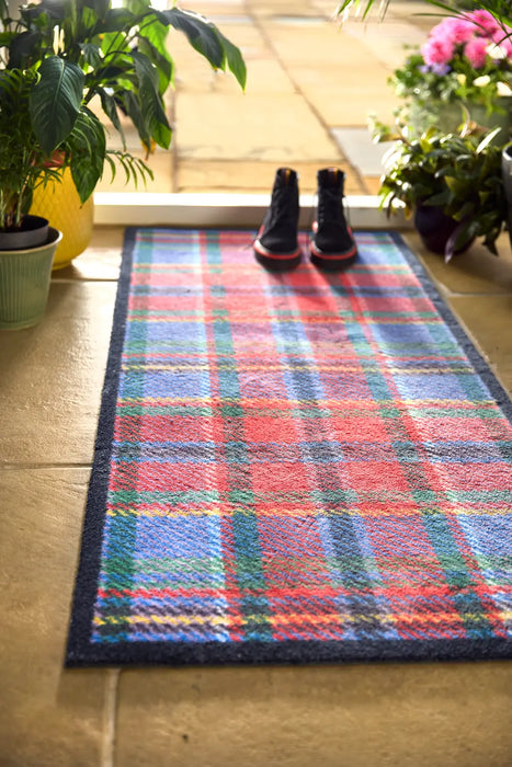 Hug Rug Washable Tartan Red Multi