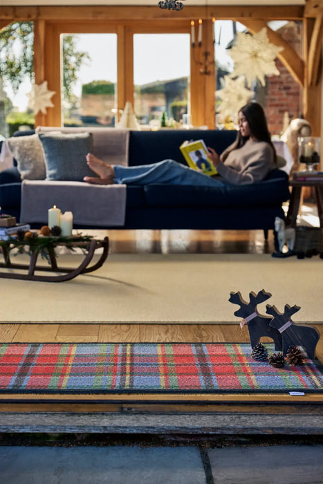 Hug Rug Washable Tartan Red Multi