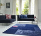 Asiatic tonal tate blue Blue  Wool Rug.