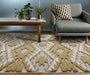 Asiatic taza ta02 ochre Yellow, Ivory Living Room  Rug.
