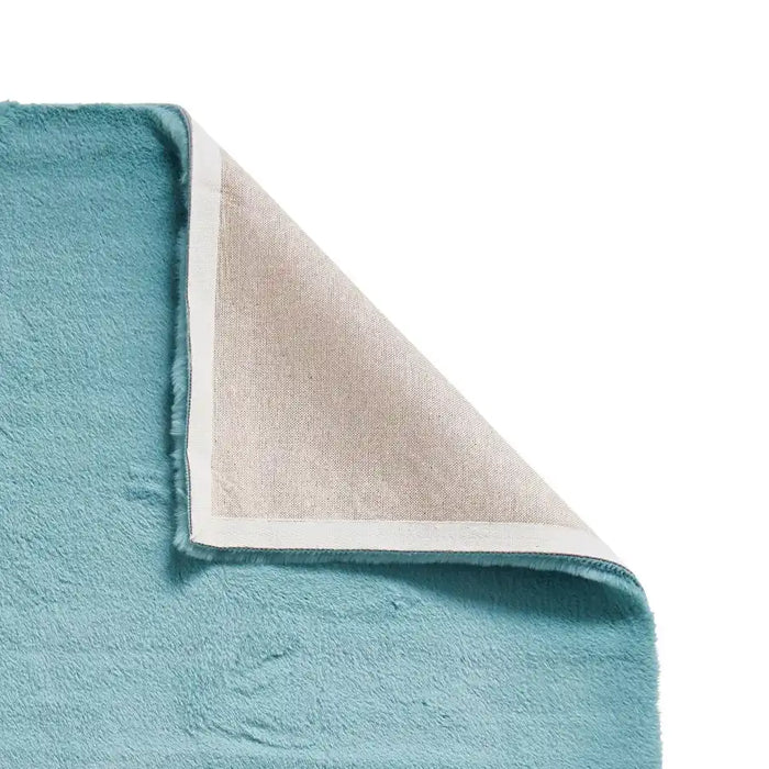Think Rugs teddy blue Blue Living Room  Rug.