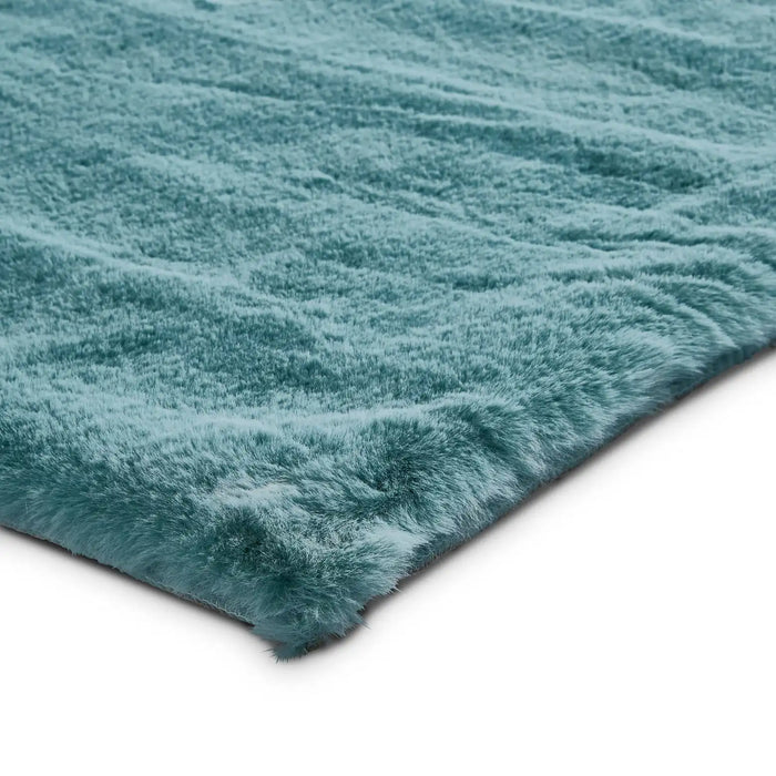 Think Rugs teddy blue Blue Living Room  Rug.
