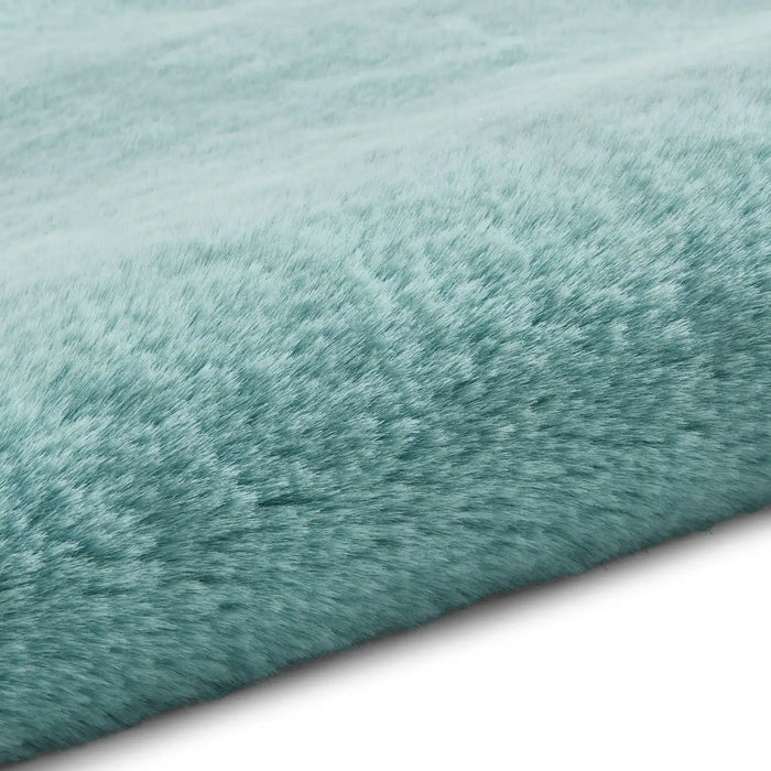 Think Rugs teddy blue Blue Living Room  Rug.