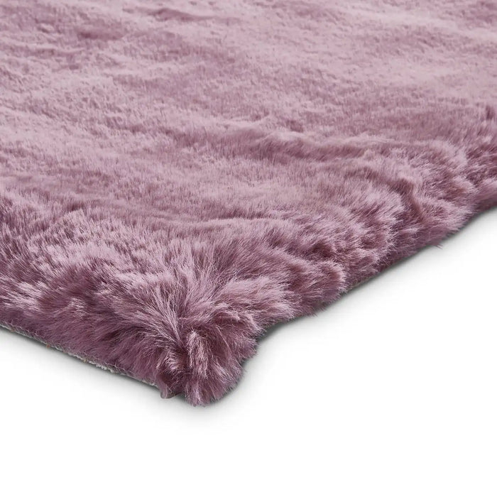 Think Rugs teddy lavender Purple Living Room  Rug.