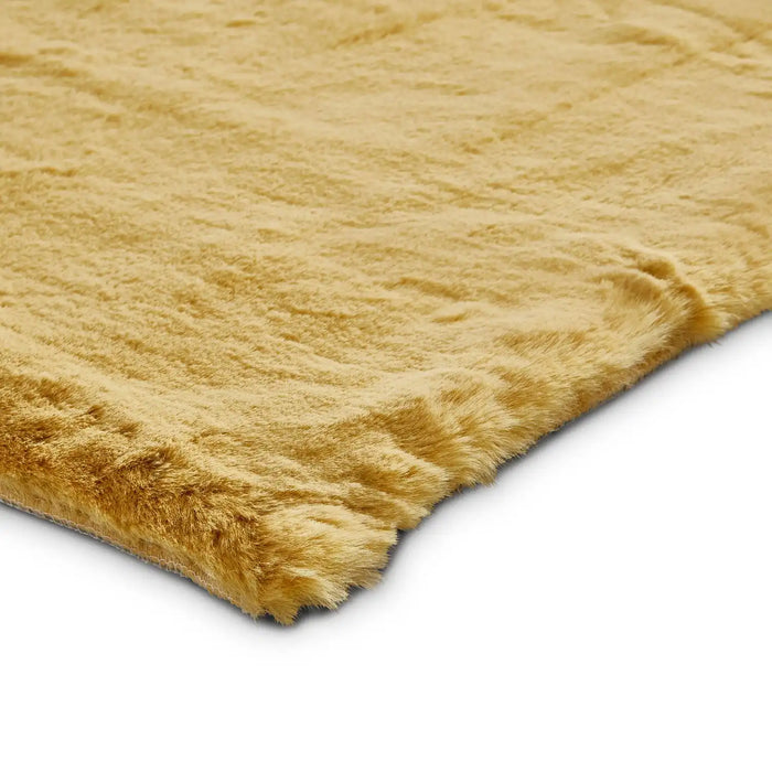 Think Rugs teddy yellow Yellow Living Room  Rug.