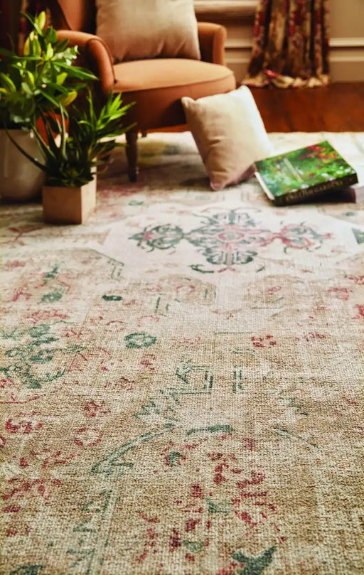 Origins teepee multi Beige, Ivory, Multicoloured, Orange Living Room Moroccan Rug.