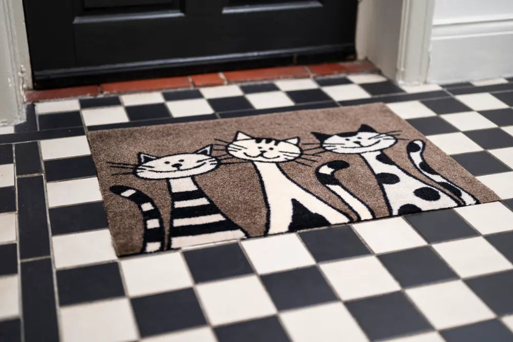 Wash+Dry DESIGN Three Cats Taupe
