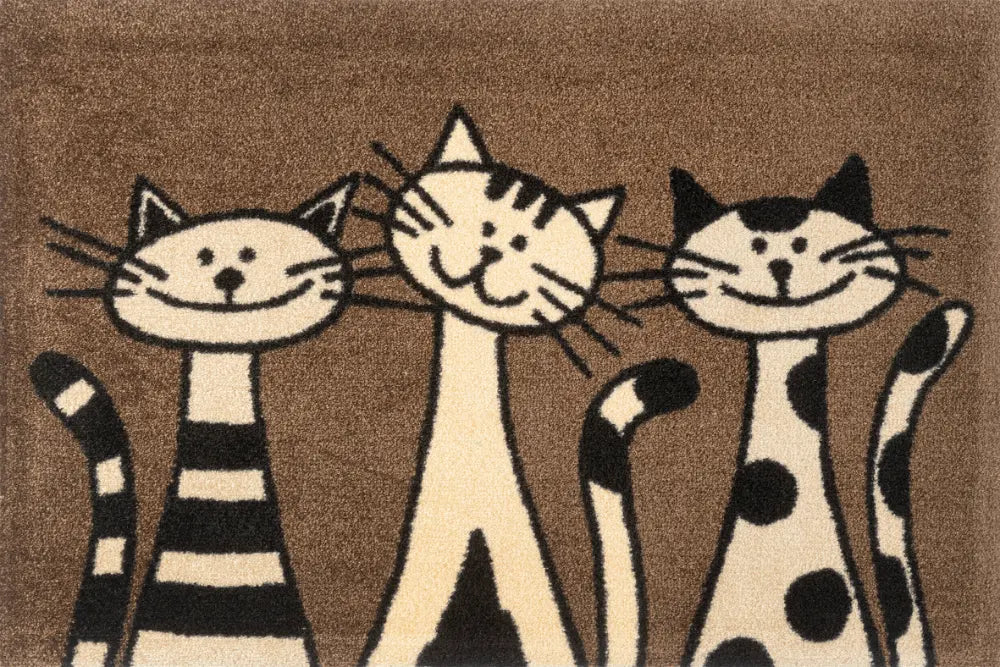 Wash+Dry DESIGN Three Cats Taupe