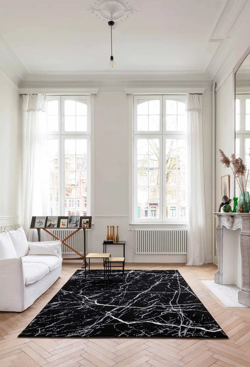 Mastercraft tiago 463 11 af900 Black, Ivory Living Room  Rug.