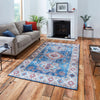 Think Rugs topaz think topaz g4705 dark blue Blue Living Room Flat Weave Rug.