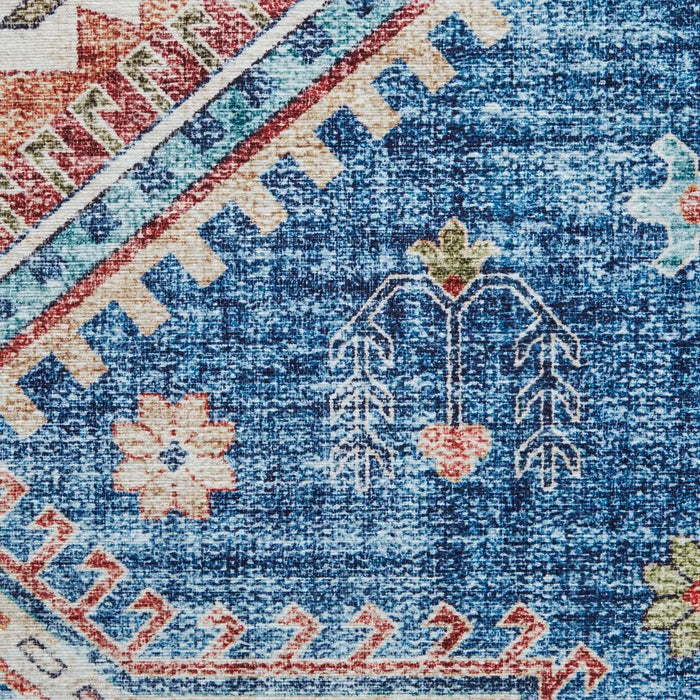 Think Rugs topaz think topaz g4705 dark blue Blue Living Room Flat Weave Rug.