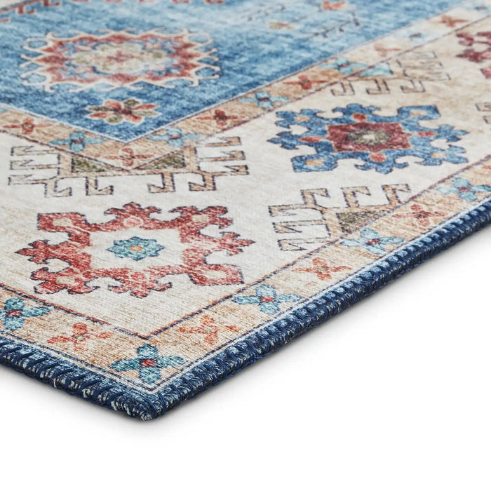 Think Rugs topaz think topaz g4705 dark blue Blue Living Room Flat Weave Rug.