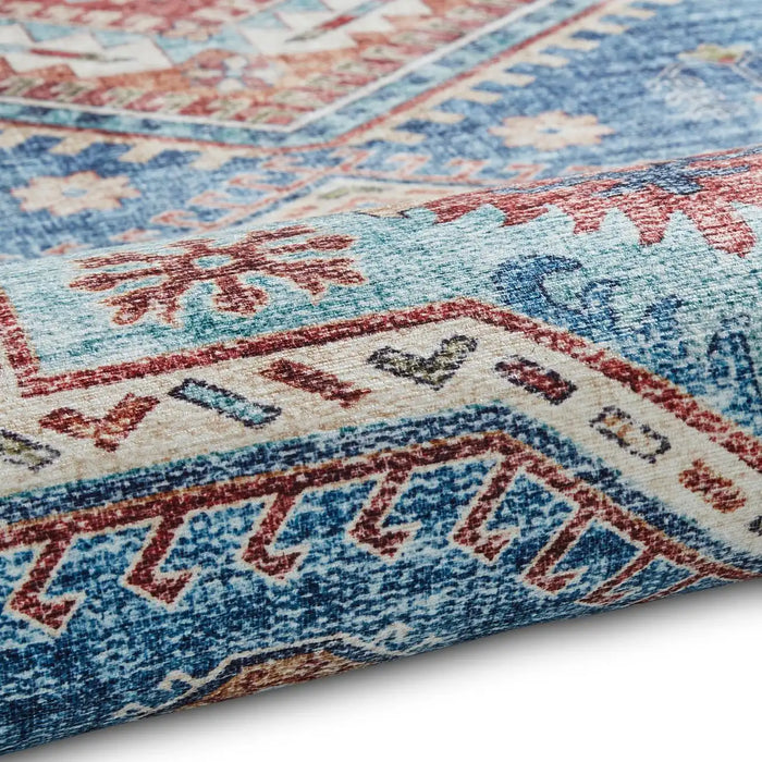 Think Rugs topaz think topaz g4705 dark blue Blue Living Room Flat Weave Rug.