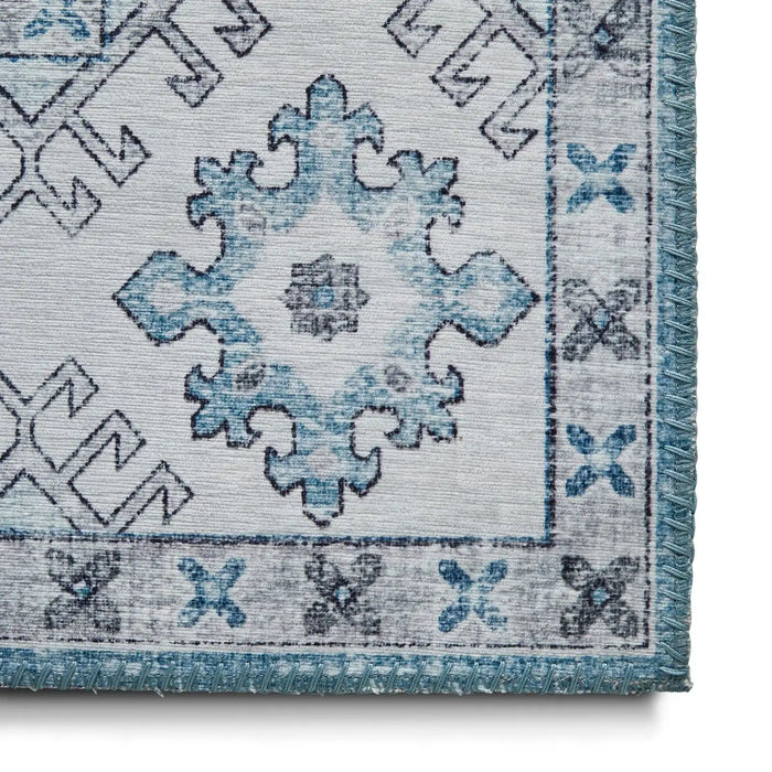 Think Rugs topaz think topaz g4705 light blue Blue Living Room Flat Weave Rug.