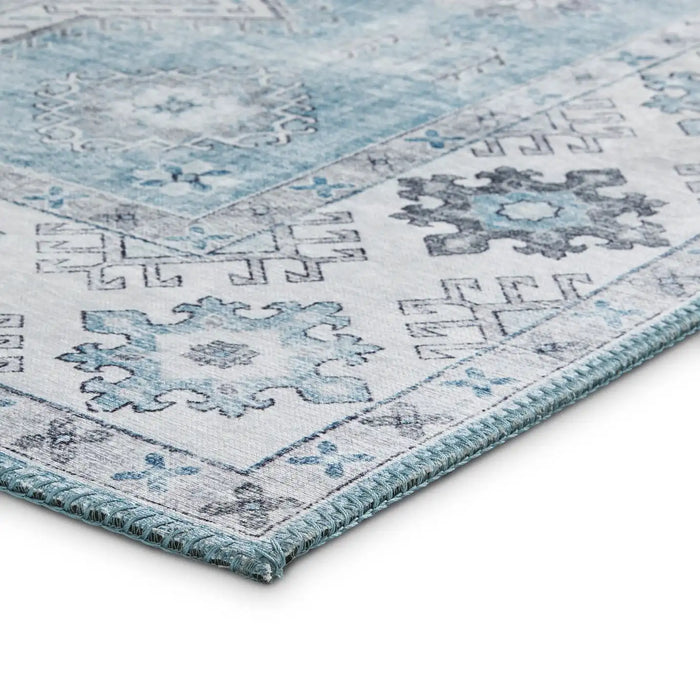 Think Rugs topaz think topaz g4705 light blue Blue Living Room Flat Weave Rug.