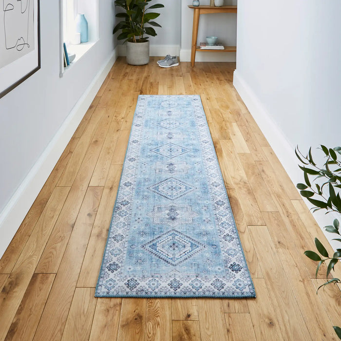Think Rugs topaz think topaz g4705 light blue Blue Living Room Flat Weave Rug.
