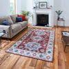 Think Rugs topaz think topaz g4705 red Multicoloured, Red Living Room Flat Weave Rug.