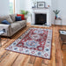 Think Rugs topaz think topaz g4705 red Multicoloured, Red Living Room Flat Weave Rug.