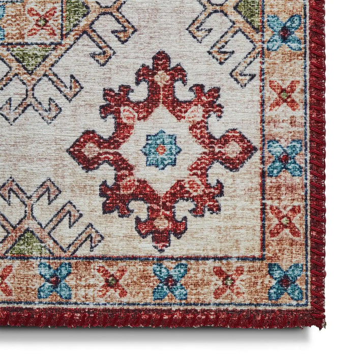 Think Rugs topaz think topaz g4705 red Multicoloured, Red Living Room Flat Weave Rug.